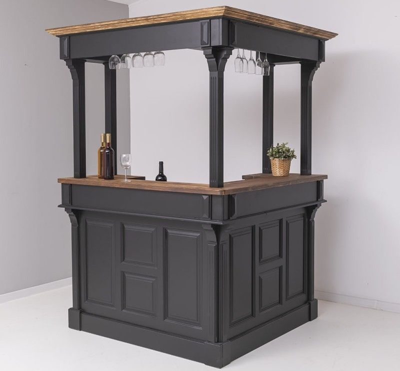 Mobile bar con alzata porta bicchieri
